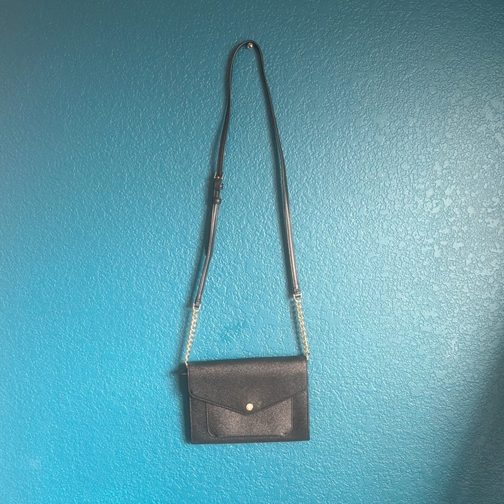 Kate Spade Black Tinsel Flap Crossbody Bag